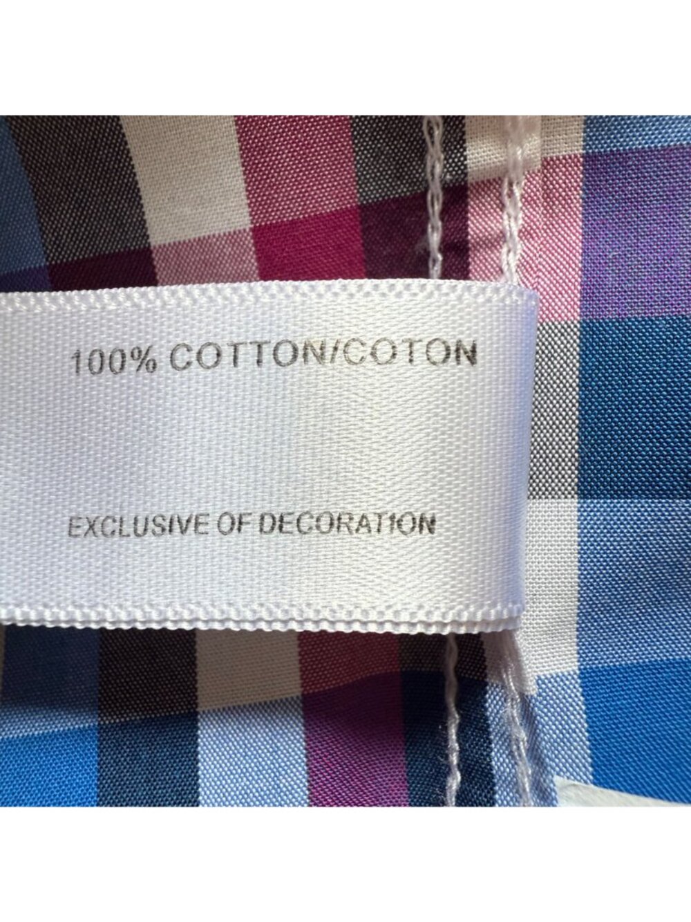 Cutter & Buck Size S Blue & Red Plaid Cotton Long Sleeve Button-Up Shirt Top - Picture 6 of 14